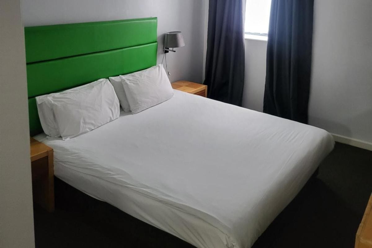 Accessible room with a double bed