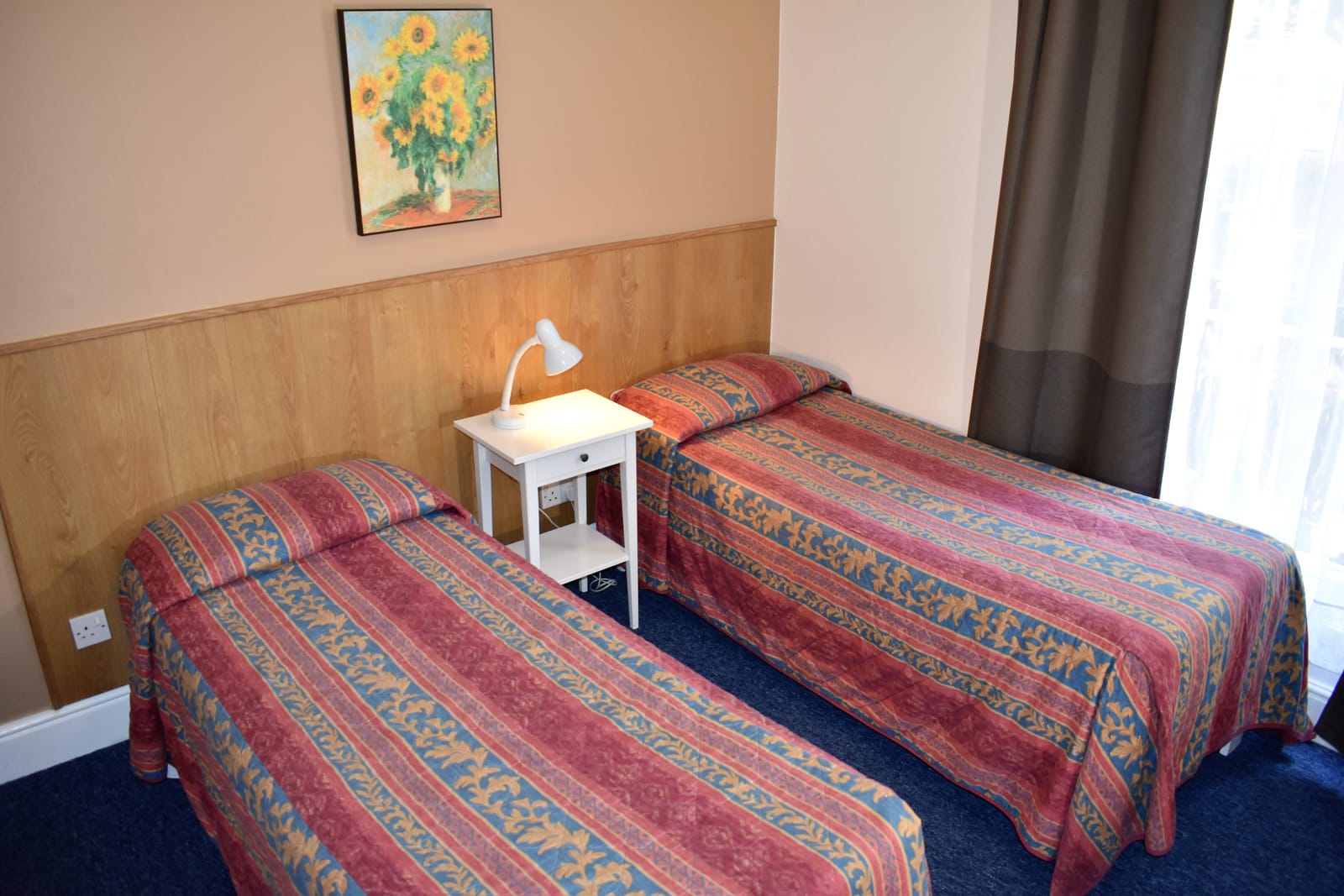Twin room with its own bathroom — two single beds