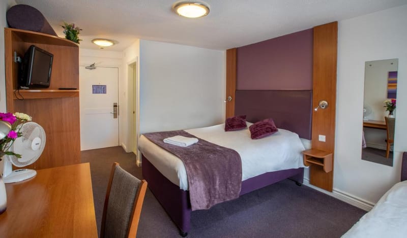 The large double bed